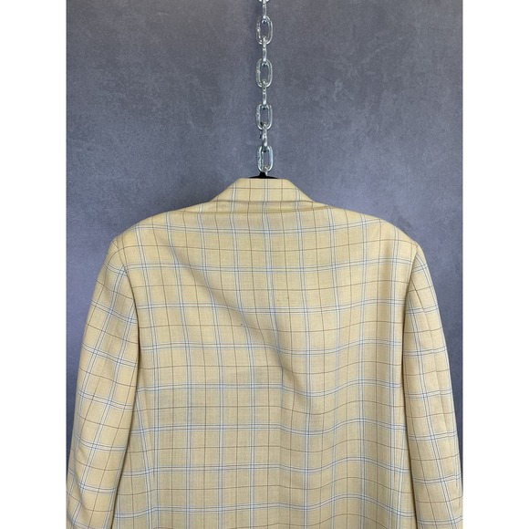 Vintage Lanvin 100% Wool Plaid Oversized Blazer Size 48 - Picture 12 of 15